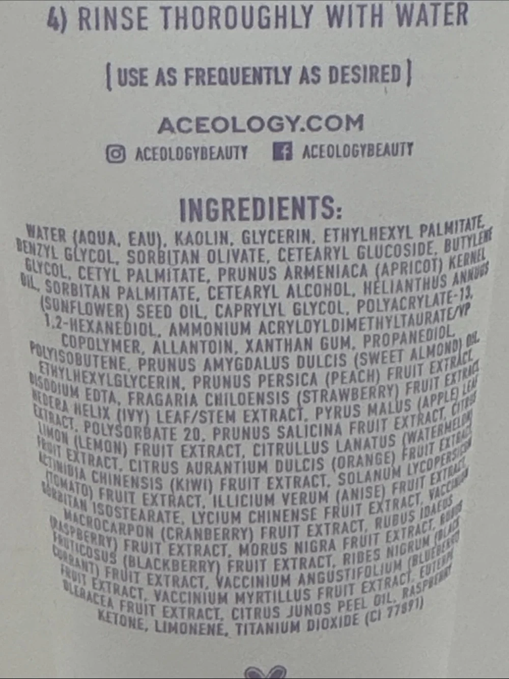 Aceology Here We Glow Face Mask 2.19oz 65ml New & Sealed